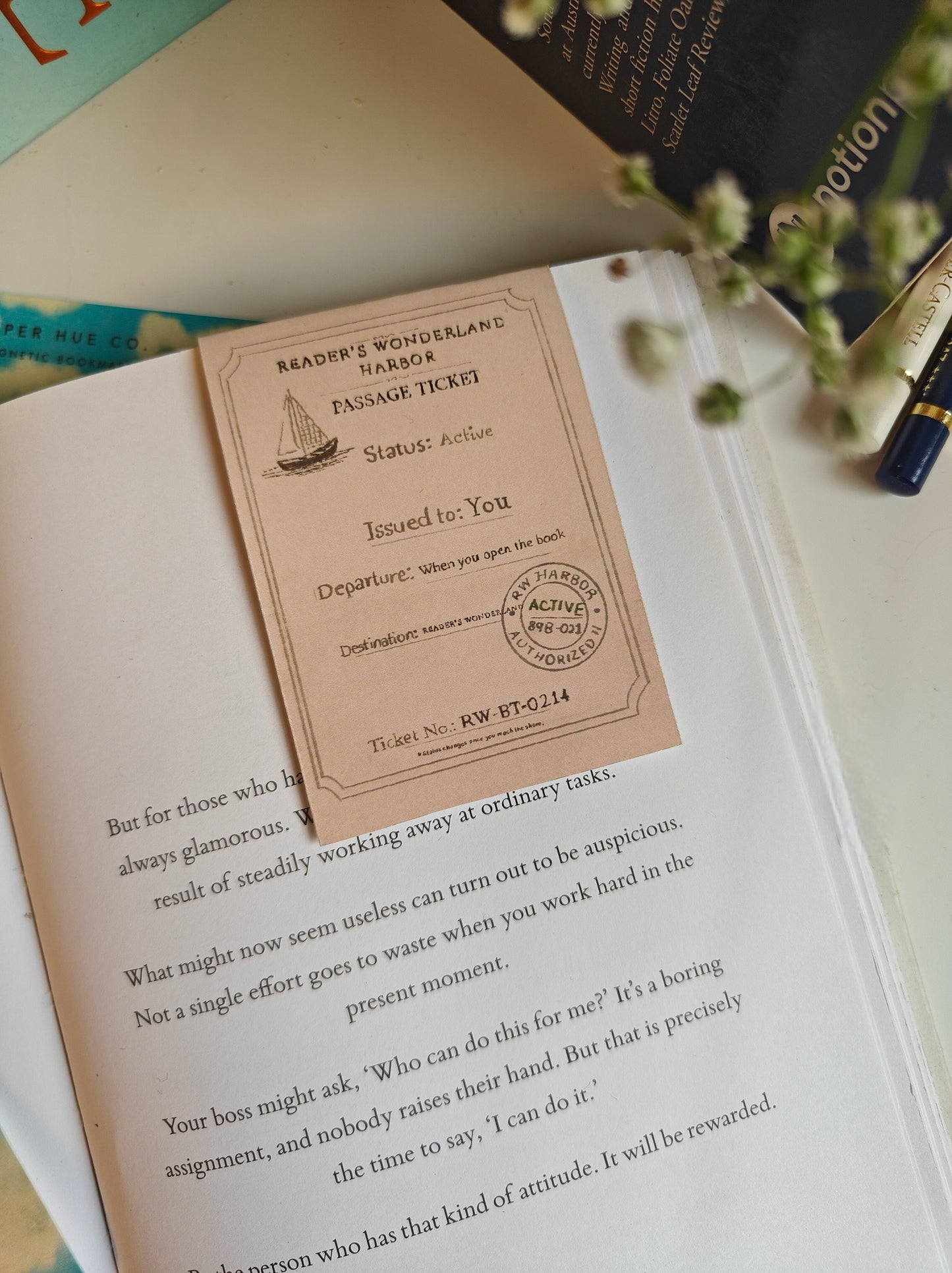 Magnetic Bookmark | Ticket to the Reader's Wonderland