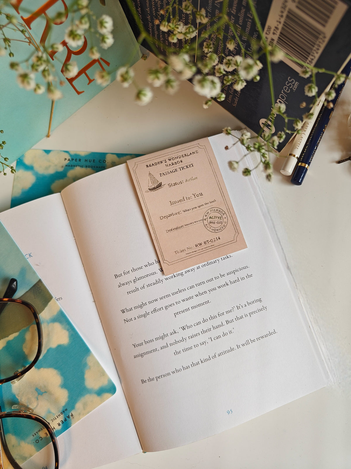 Magnetic Bookmark | Ticket to the Reader's Wonderland