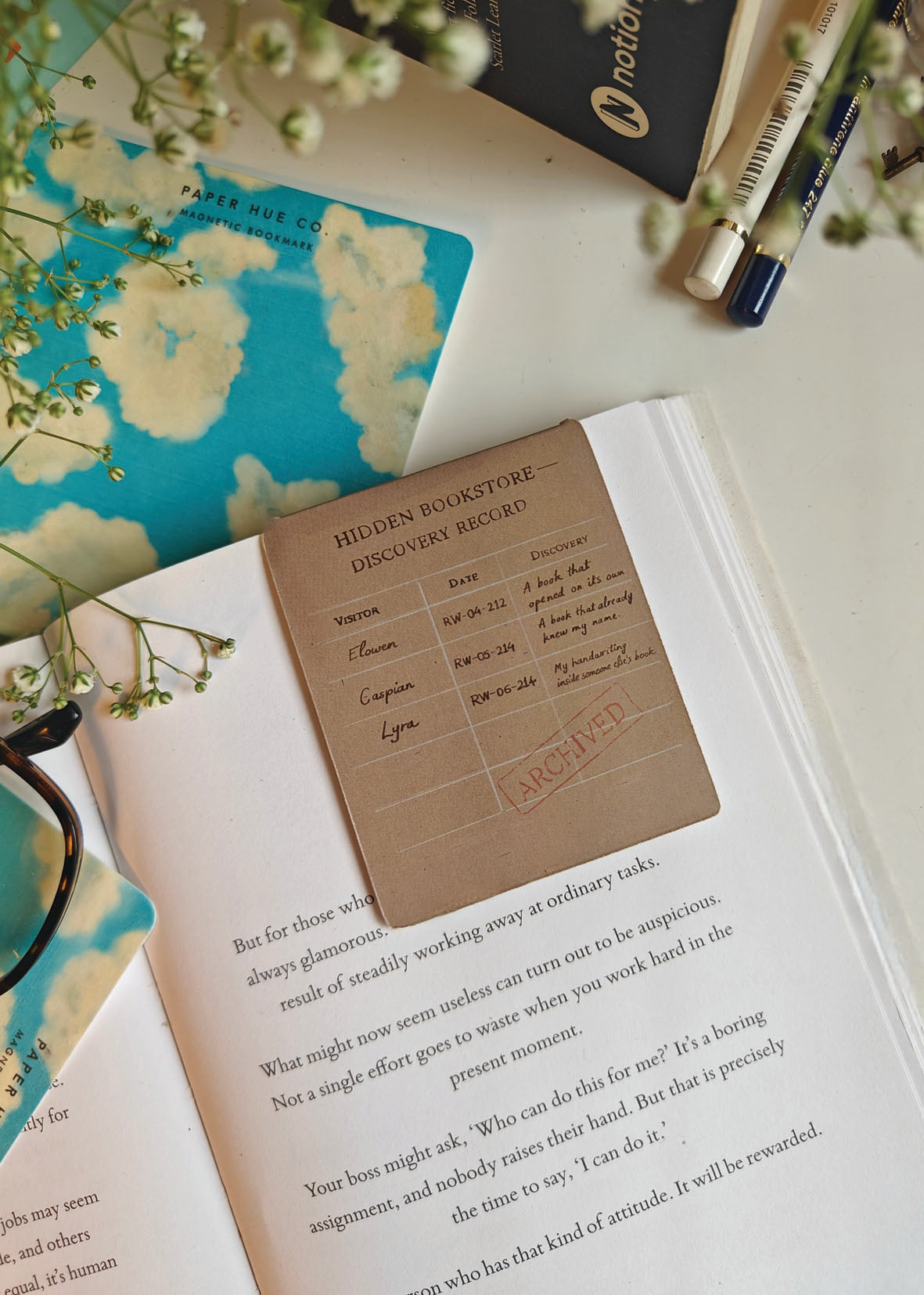 Magnetic Bookmark | Hidden Bookstore Discovery Record