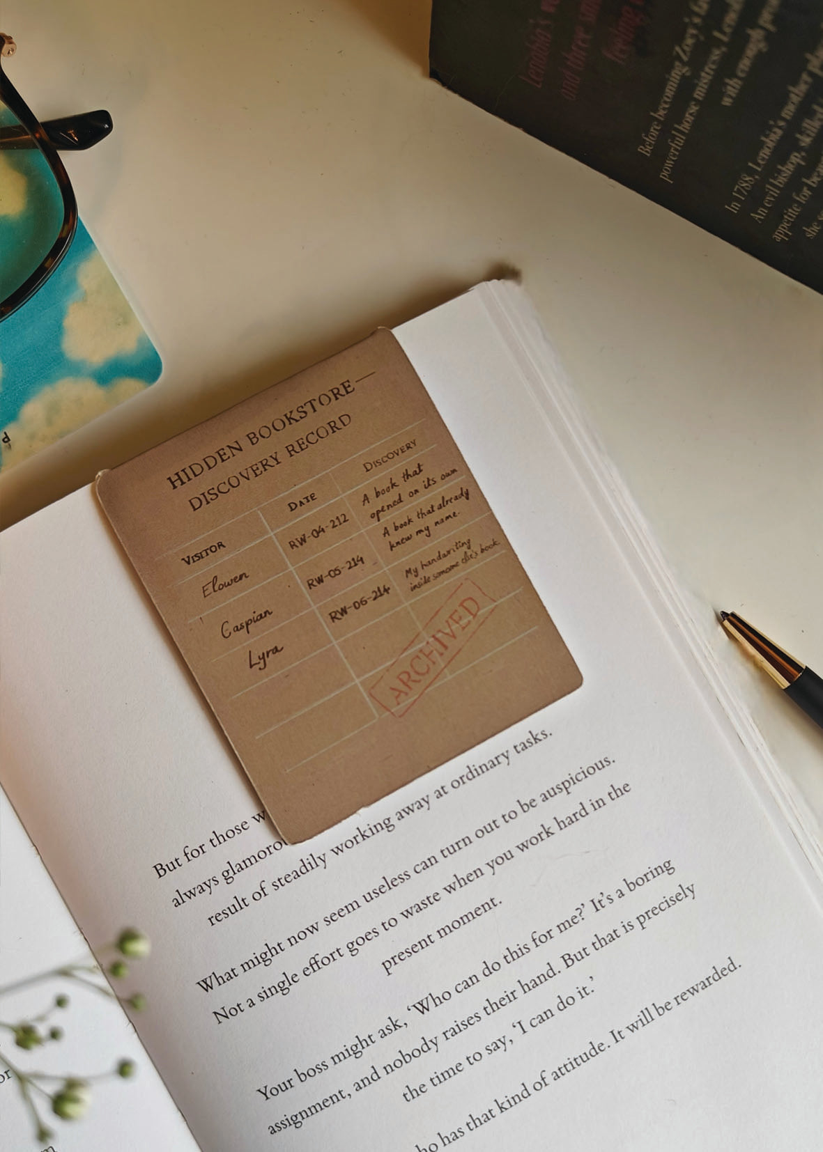 Magnetic Bookmark | Hidden Bookstore Discovery Record