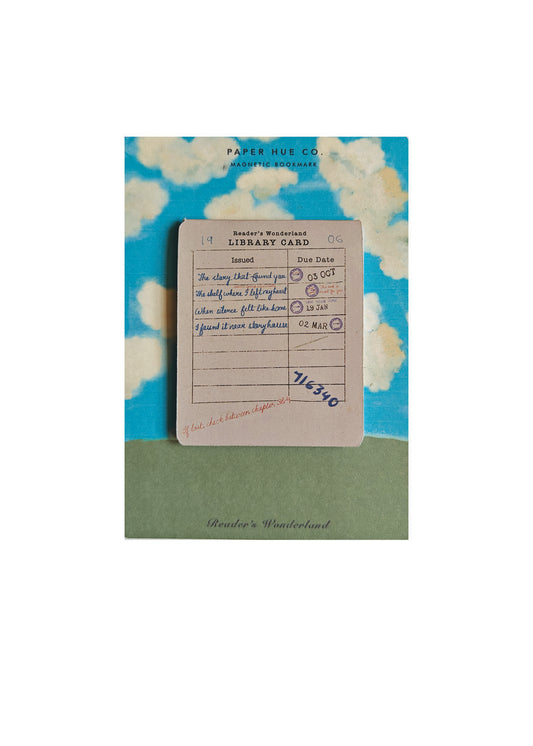 Magnetic Bookmark | Library Card