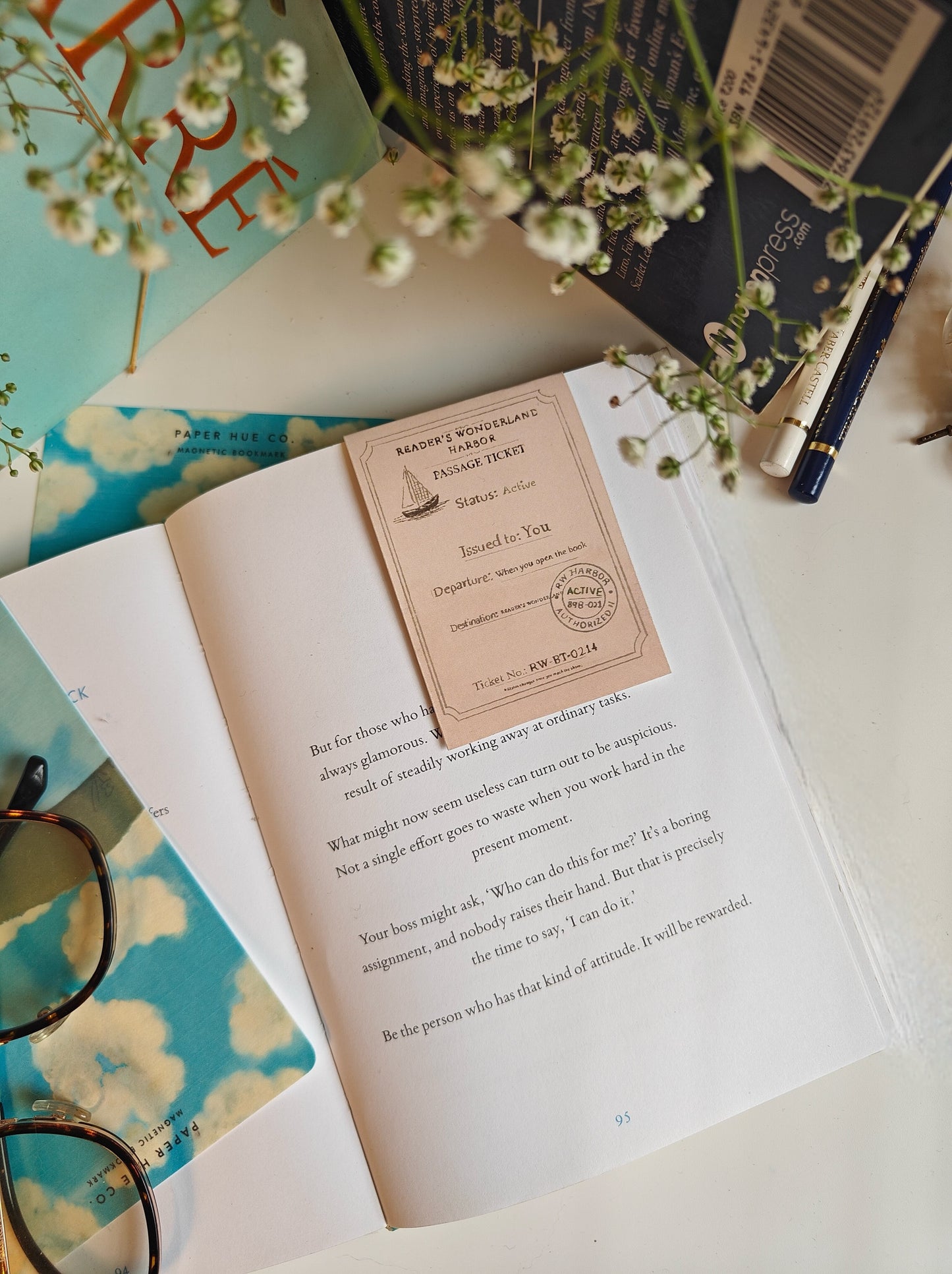 Magnetic Bookmark | Ticket to the Reader's Wonderland