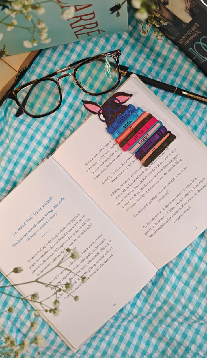 Magnetic Bookmark | Every Book is a Rabbit’s Hole of Wonder