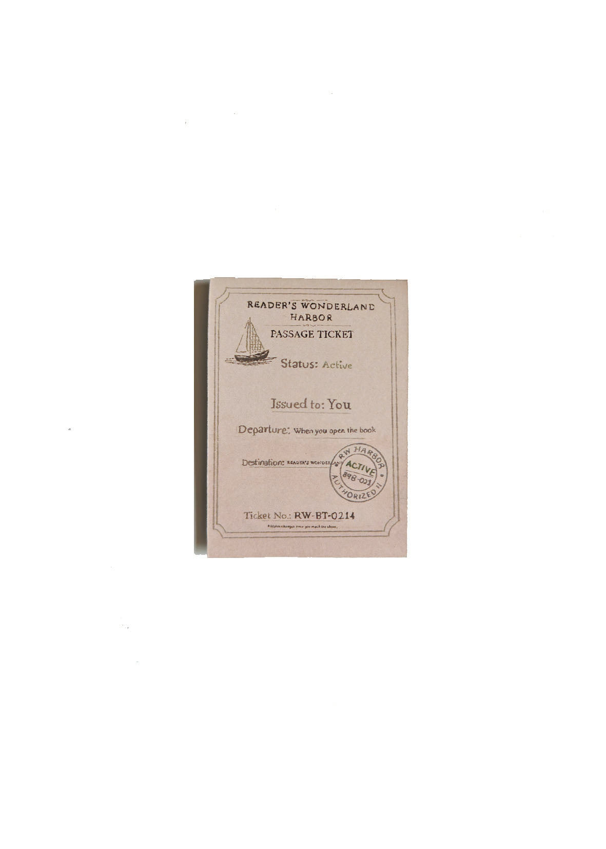 Magnetic Bookmark | Ticket to the Reader's Wonderland