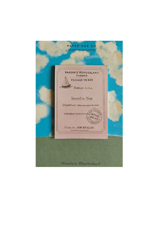 Magnetic Bookmark | Ticket to the Reader's Wonderland